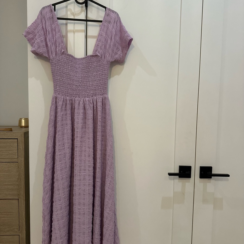 Elegant Purple Women's Dress off the shoulder